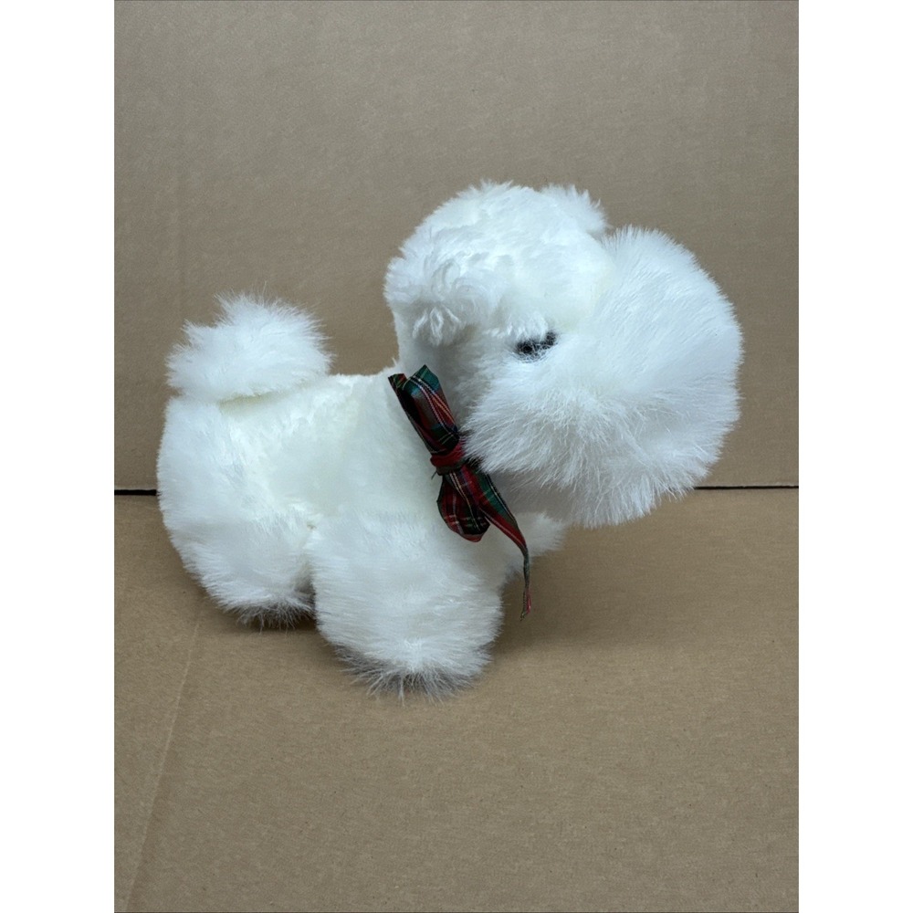 FAO Schwarz Fifth Ave White Terrier Scottie Dog Plush Stuffed Animal Puppy